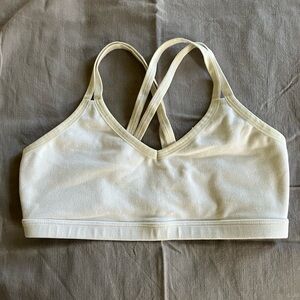 Beyond Yoga cross back white bra top size small